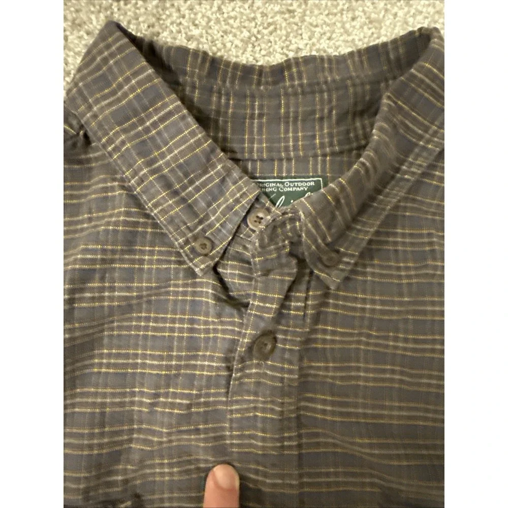 Woolrich Shirt Mens 2XL Brown Pattern Button Down Outdoor Short Sleeve (READ) - Picture 4 of 11